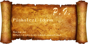 Piskolczi Iduna névjegykártya